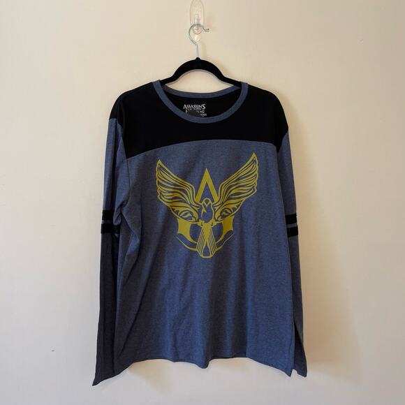 BIOWORLD Assassin’s Creed NWT XL long sleeve t-shirt colorblock gray casual - Picture 1 of 10